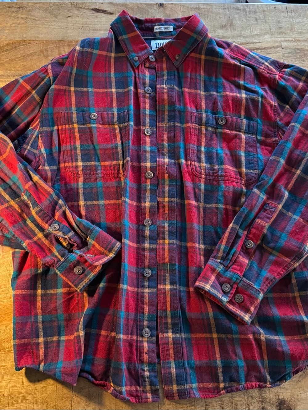 Duluth Trading Plaid Button-Down Shirt
